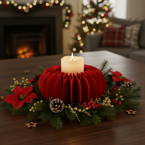 Artículo Decoración de papel con forma de calabaza redonda de panal, decoración moderna para mesa, 24 cm, 4 unidades.