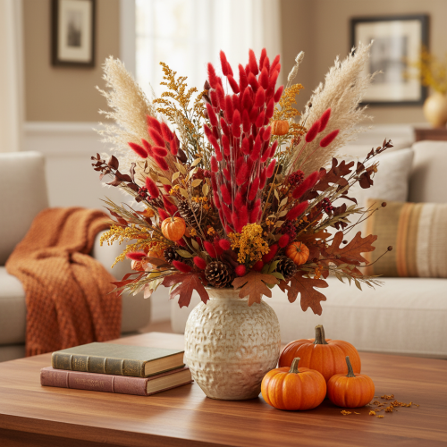 Ramo de Lagurus seco, decoración floral seca, 70 cm, 100 g | Floristik24.es