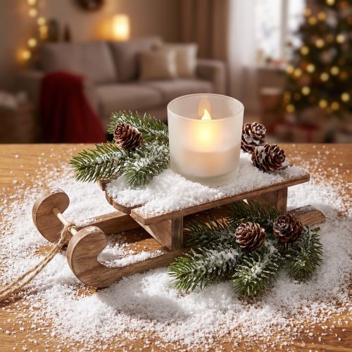 Artículo Nieve decorativa, blanca fina, 12 g