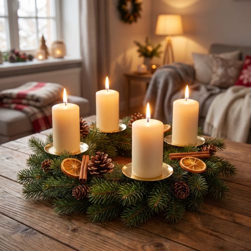 Candelabros dorados, Ø8cm, 4 unidades | Floristik24.es