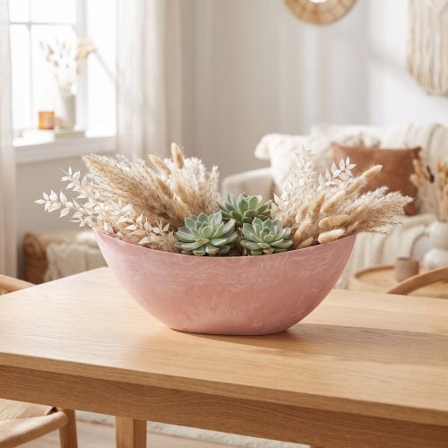 Cuenco decorativo para plantas rosa 34cm x 11cm H11cm | Floristik24.es