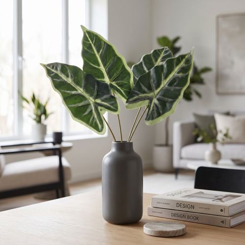 Alocasia Elefante Oreja Flecha Hoja Plantas Artificiales Verde 55cm | Floristik24.es