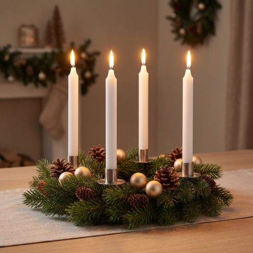 Artículo Velas de cera PURE velas de palo blanco 250/23mm cera natural 4 piezas