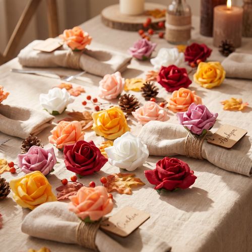 Rosa de foam Ø4,5cm diferentes colores 36 uds. | Floristik24.es