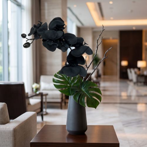 Orquidea para decorar Negra 54cm | Floristik24.es