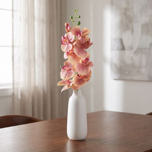 Artículo Orquídea Phalaenopsis artificial 9 flores rosa vainilla 96cm