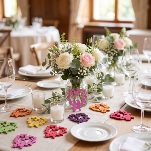 Decoración dispersa pájaro madera corazón decoración de mesa color 3,5/1,5 cm 72 piezas | Floristik24.es