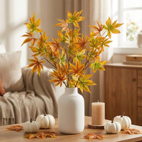 Rama artificial arce naranja rojo deco rama otoño decoración 60cm | Floristik24.es