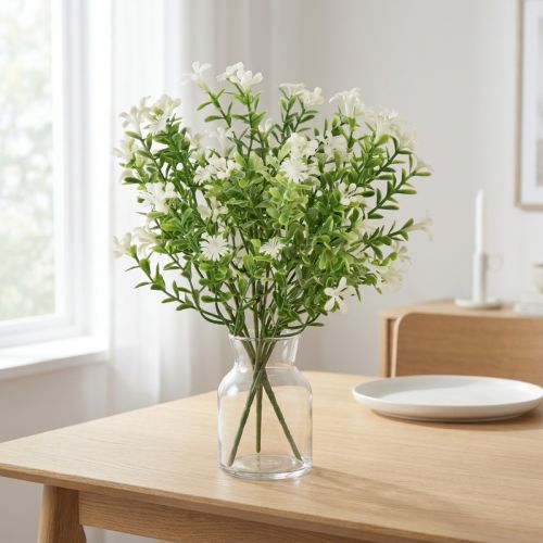 Ramo de flores artificiales con plantas de hielo para una decoración elegante. | Floristik24.es