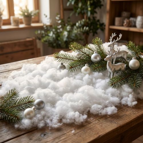 Copos de nieve artificiales decorativos, 40 g x 3 unidades | Floristik24.es