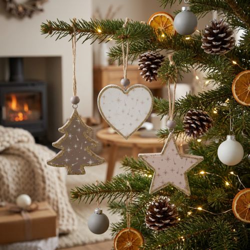 Adornos navideños, estrellas,