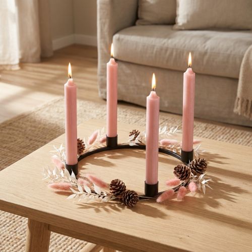 Velas cónicas velas cortas rosa para lazo decorativo Ø21/110mm 6 piezas | Floristik24.es