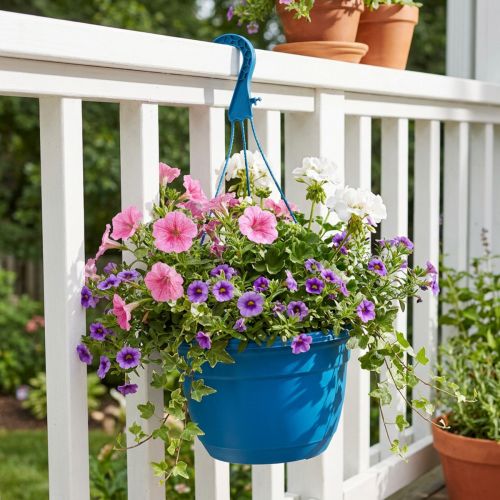 Cesta colgante 25cm azul | Floristik24.es