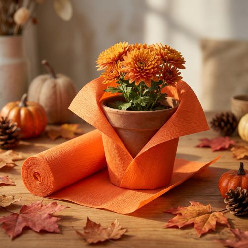 Floreria papel crepe naranja