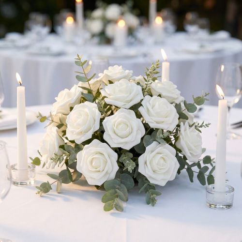 Rosa de foam Ø4,5cm blanco 36 uds. | Floristik24.es