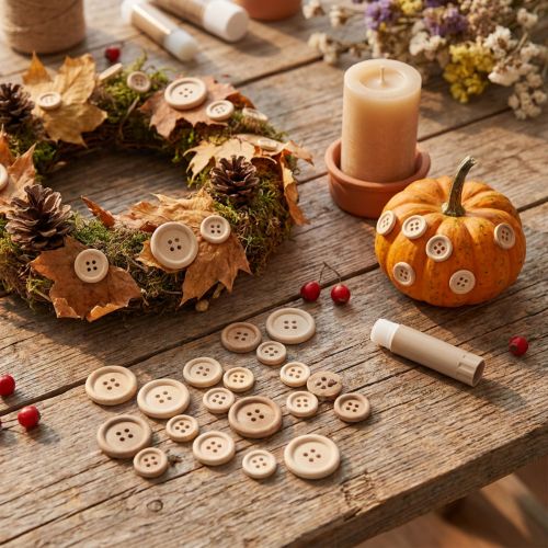 Botones decorativos natural 1,5cm - 2,5cm 150 uds. | Floristik24.es