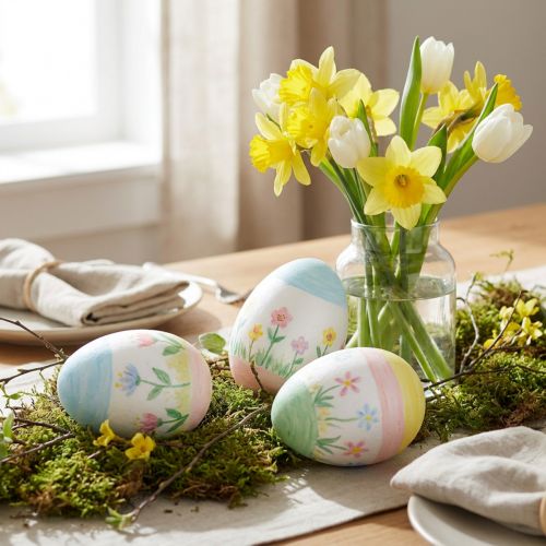 Huevos de poliestireno 15cm 5uds | Floristik24.es