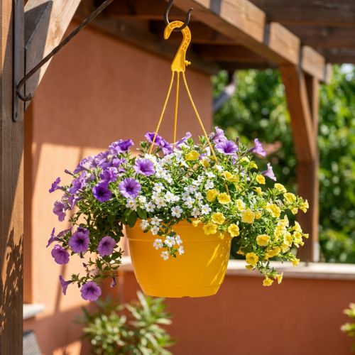Cesta colgante 25cm amarillo | Floristik24.es