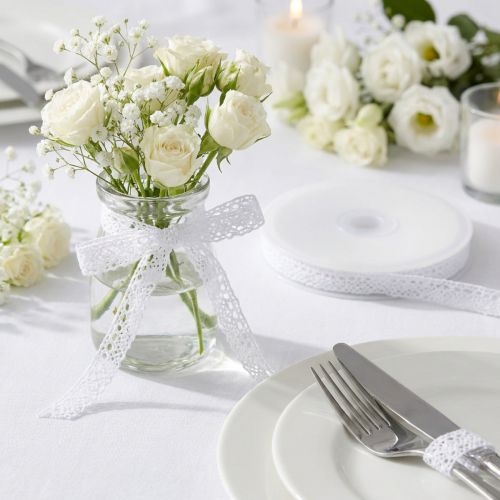 Cinta decorativa encaje decorativo cinta para joyería boda A16mm L20m | Floristik24.es