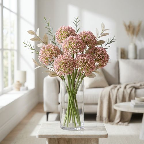 Allium artificial Rosa 55cm | Floristik24.es