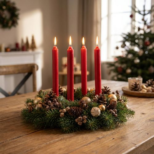 Velas Cónicas Velas Rojas Vela Decoración Navidad Ø21/170mm 6 Piezas | Floristik24.es