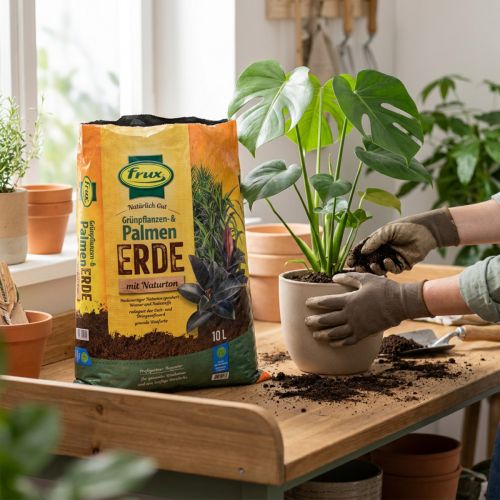 Sustrato Frux Green para plantas y palmeras con fertilizante de liberación lenta, 10 l | Floristik24.es