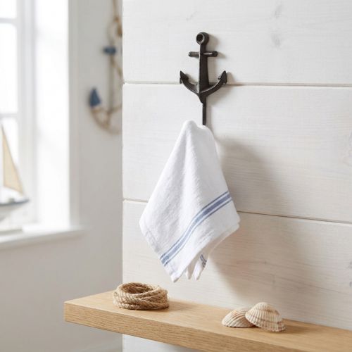Gancho de pared decoración de pared ancla metálica marítima 6,5x5x13cm | Floristik24.es