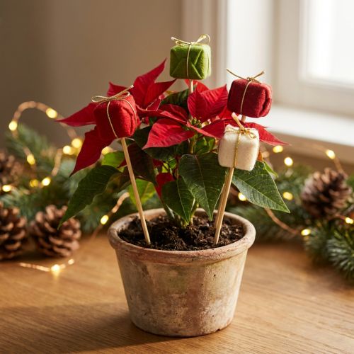 Tapón de flores Navidad Paquete navideño 2,5 cm 15 piezas | Floristik24.es