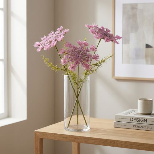 Planta artificial de eneldo con flores de seda para diseño interior moderno de 70 cm. | Floristik24.es