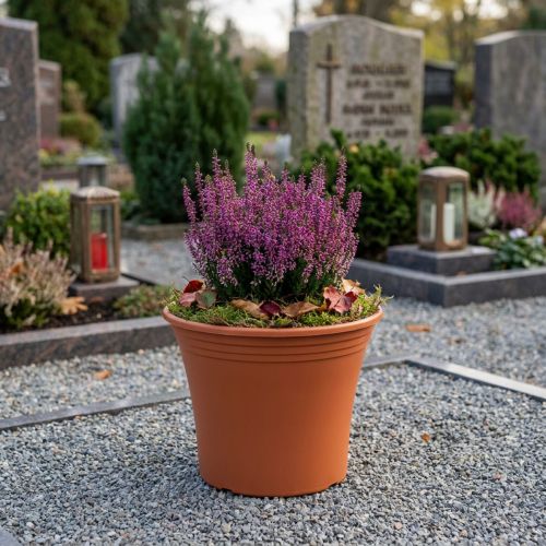Maceta “Irys” plástico terracota Ø15cm H13cm 1ud | Floristik24.es