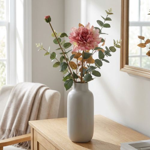 Flor artificial dalia flor rosa con capullo Al. 57 cm | Floristik24.es