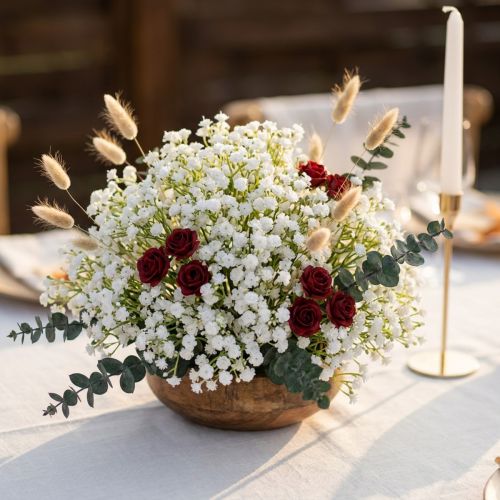 Gypsophila artificial blanca L30cm 12 piezas | Floristik24.es