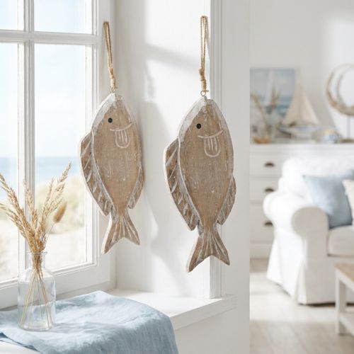 Colgador de madera decorativo para peces, 21 cm, 2 unidades | Floristik24.es
