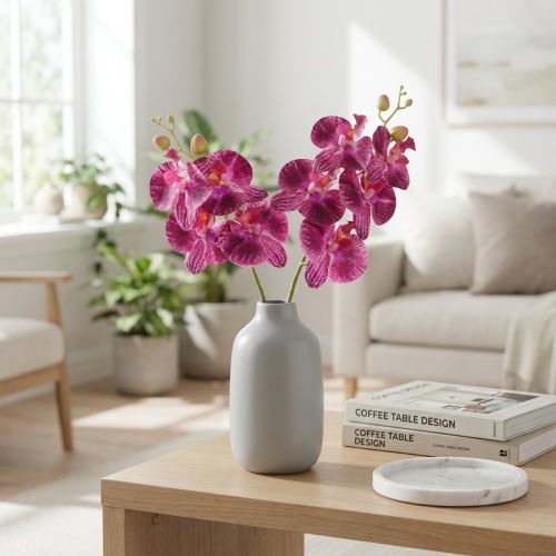 Artículo Orquídea flameada artificial Phalaenopsis violeta 72cm