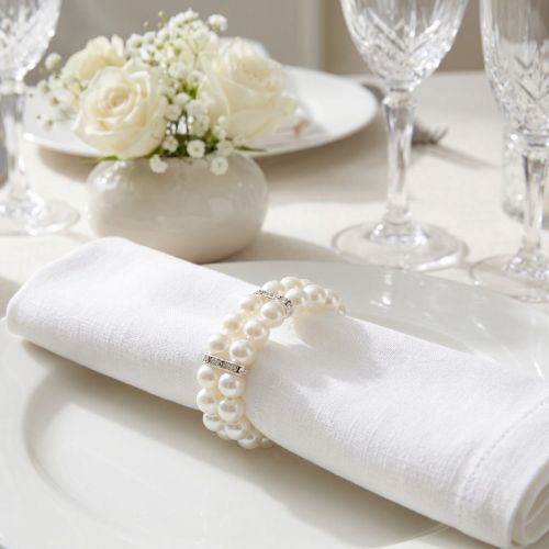 Cinta de perlas perlas decorativas color marfil Ø6cm | Floristik24.es