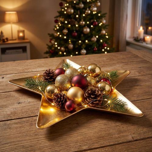 Plato navideño estrella