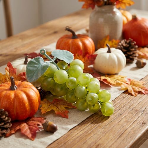 Uvas decorativas pequeñas verdes 10cm. | Floristik24.es