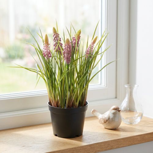 Planta de jacinto artificial en maceta, decoración perfecta para el hogar y la oficina, 26 cm | Floristik24.es