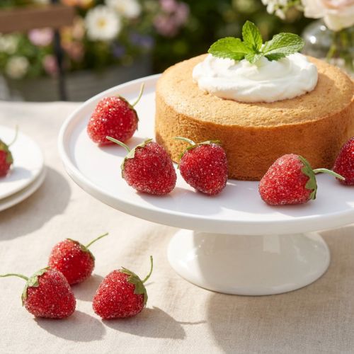 Artículo Fresas artificiales de decoración para interiores elegantes y celebraciones 4 cm, 24 uds