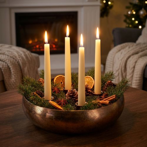 Cuenco portavelas para 4 velas