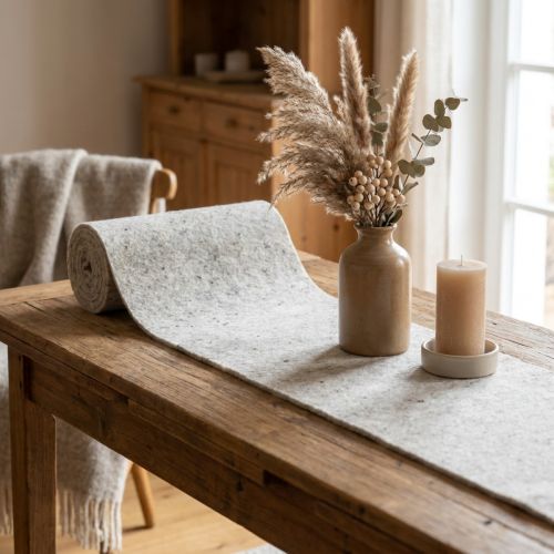 Cinta de fieltro gris 15cm 5m | Floristik24.es