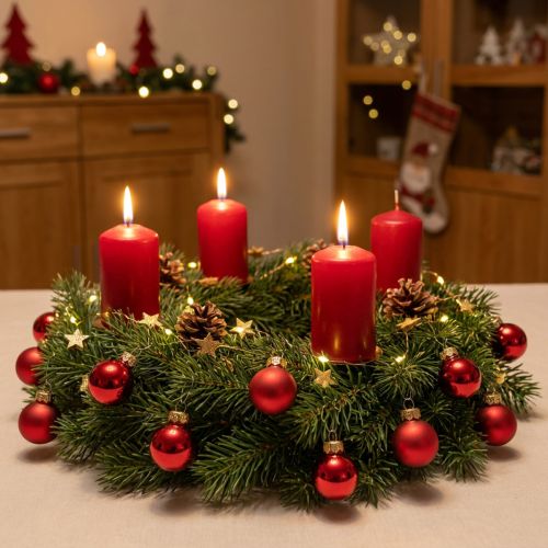Artículo Mini bola de Navidad roja mate y brillante Ø2,5cm 22 uds