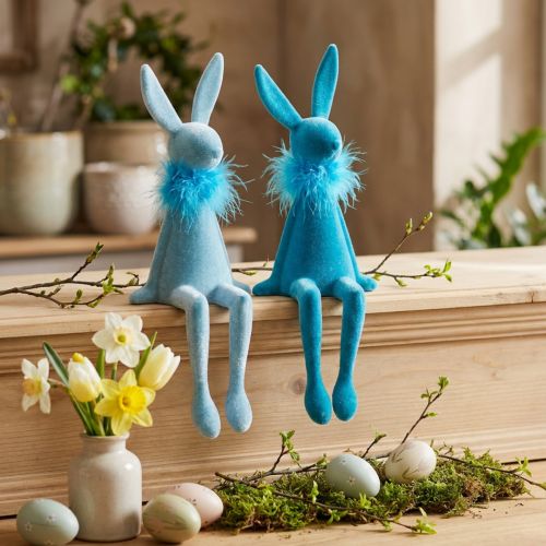 Decoración de Pascua, conejito de Pascua, ideal como encantadora decoración de mesa primaveral, 27 cm, 2 piezas | Floristik24.es
