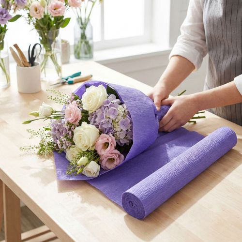 Papel crepé florista violeta