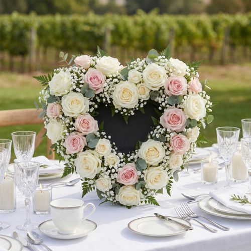 Corazón de espuma floral negro de 33 cm, 2 unidades, decoración para bodas | Floristik24.es