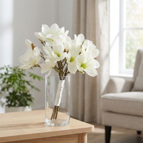 Ramo de magnolia blanco 40cm 5uds | Floristik24.es