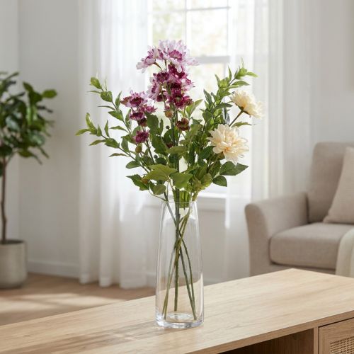 Flores Artificiales Asters Artificiales Flores De Seda Púrpura 80cm | Floristik24.es