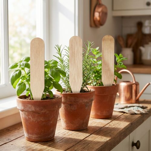 Estacas de jardín estacas de madera para hierbas & Co 10cm 12uds | Floristik24.es