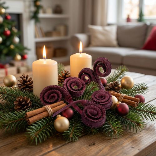 Decoración seca Palma Macho vino tinto 25 piezas | Floristik24.es