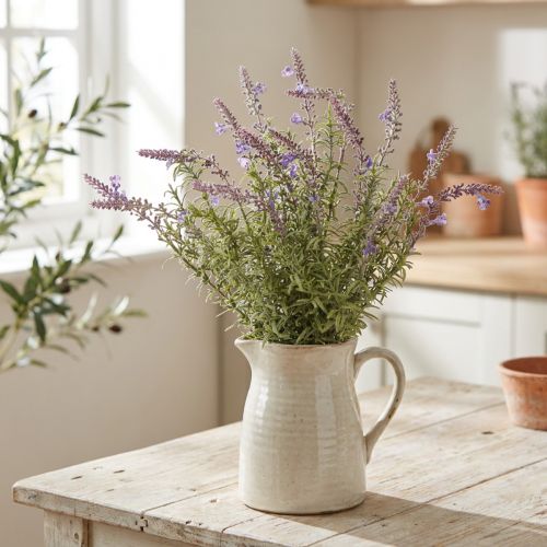 Artículo Hierbas artificiales de lavanda en tallo con 7 ramas 40cm 3 uds.